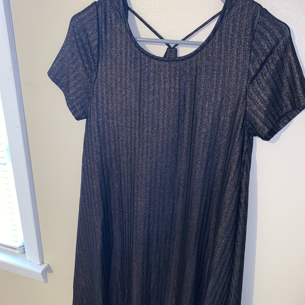 Amore adore Brown Metallic Ribbed Dress 🤎 - Picture 3 of 8